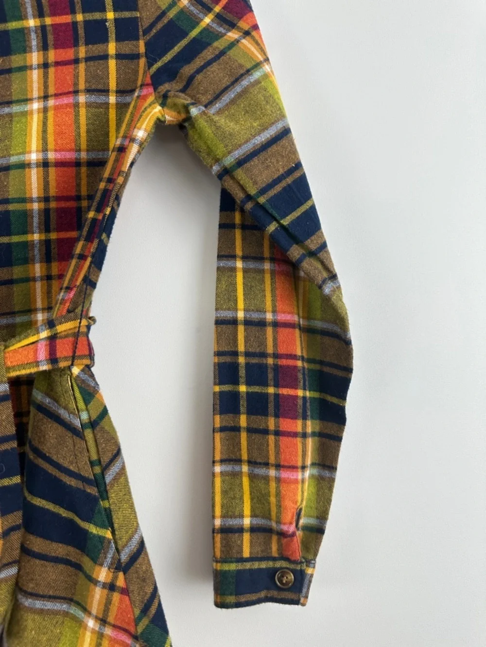 Kiel James Patrick Cozy Cabin Plaid Dress Girls 12 Belted Fall Preppy Holiday
